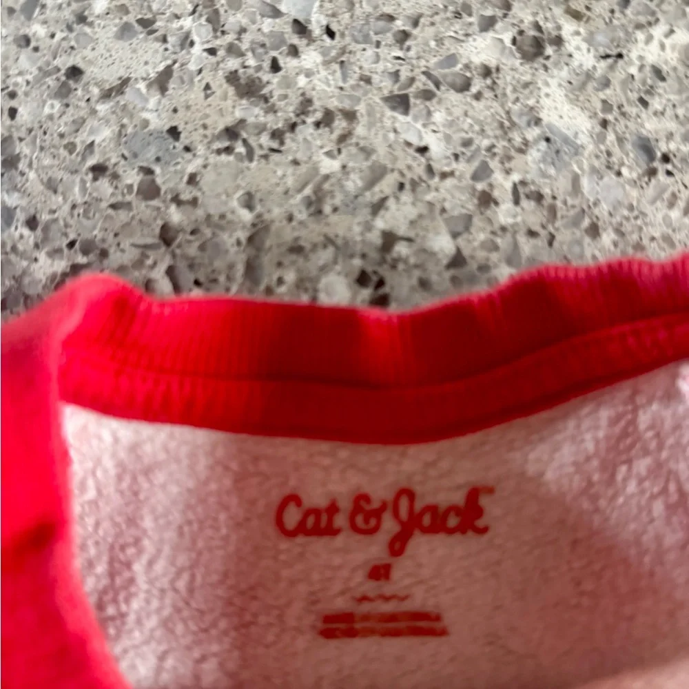 Cat & Jack l Red & Cream l Color Block l Crewneck l Sweatshirt l Size: 4T